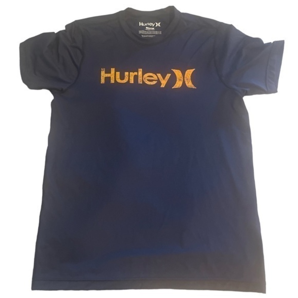 Hurley Graphic Iconic Navy Surf Shirt Size Med EUC/NC #2436